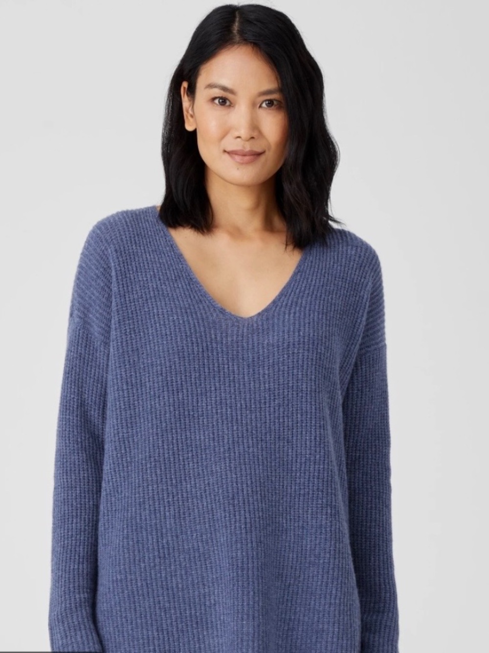 NWT HATCH  MERINO AND CASHMERE BLUE SWEATER SIZE 1 ( small)